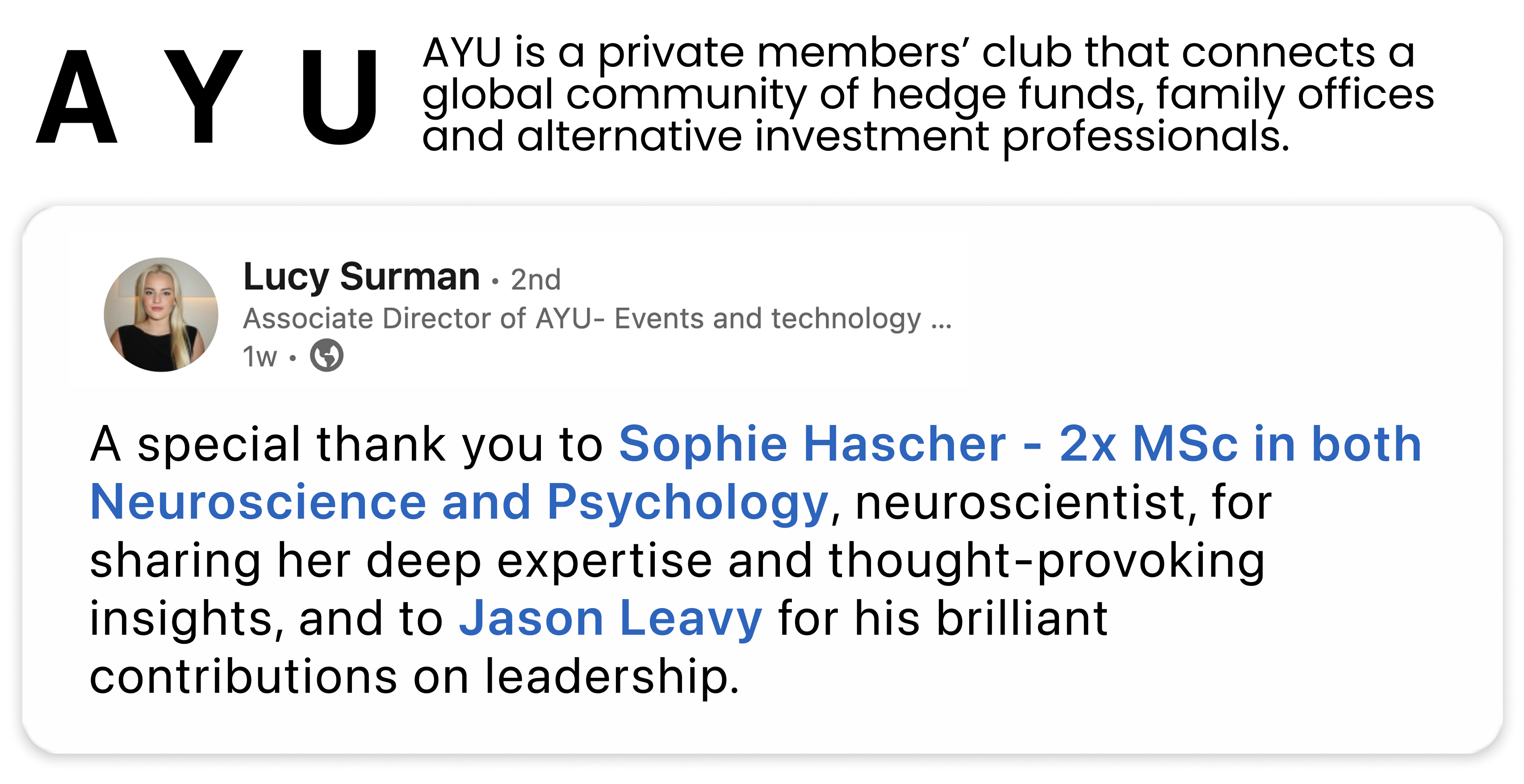 AYU - Private Members Club